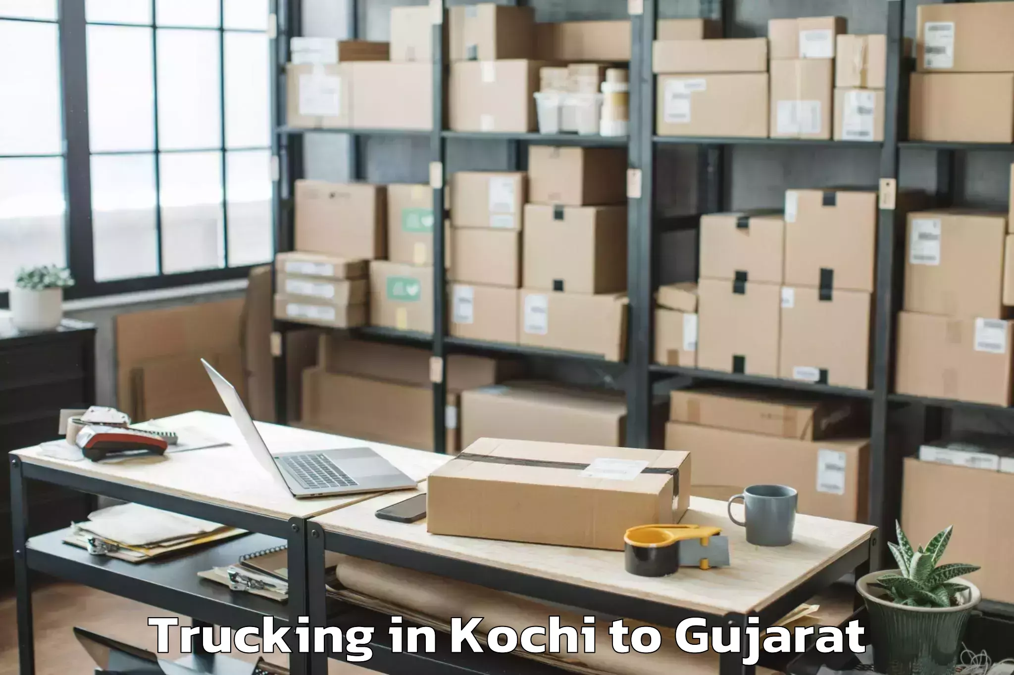 Hassle-Free Kochi to Dediapada Trucking